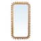 Hello Honey® 45" Natural Boho-Southwestern Beaded Rectangular Firwood Wall Mirror